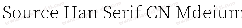 Source Han Serif CN Mdeium字体转换